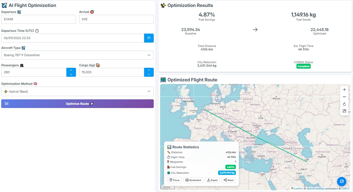 AI Flight Route Optimization